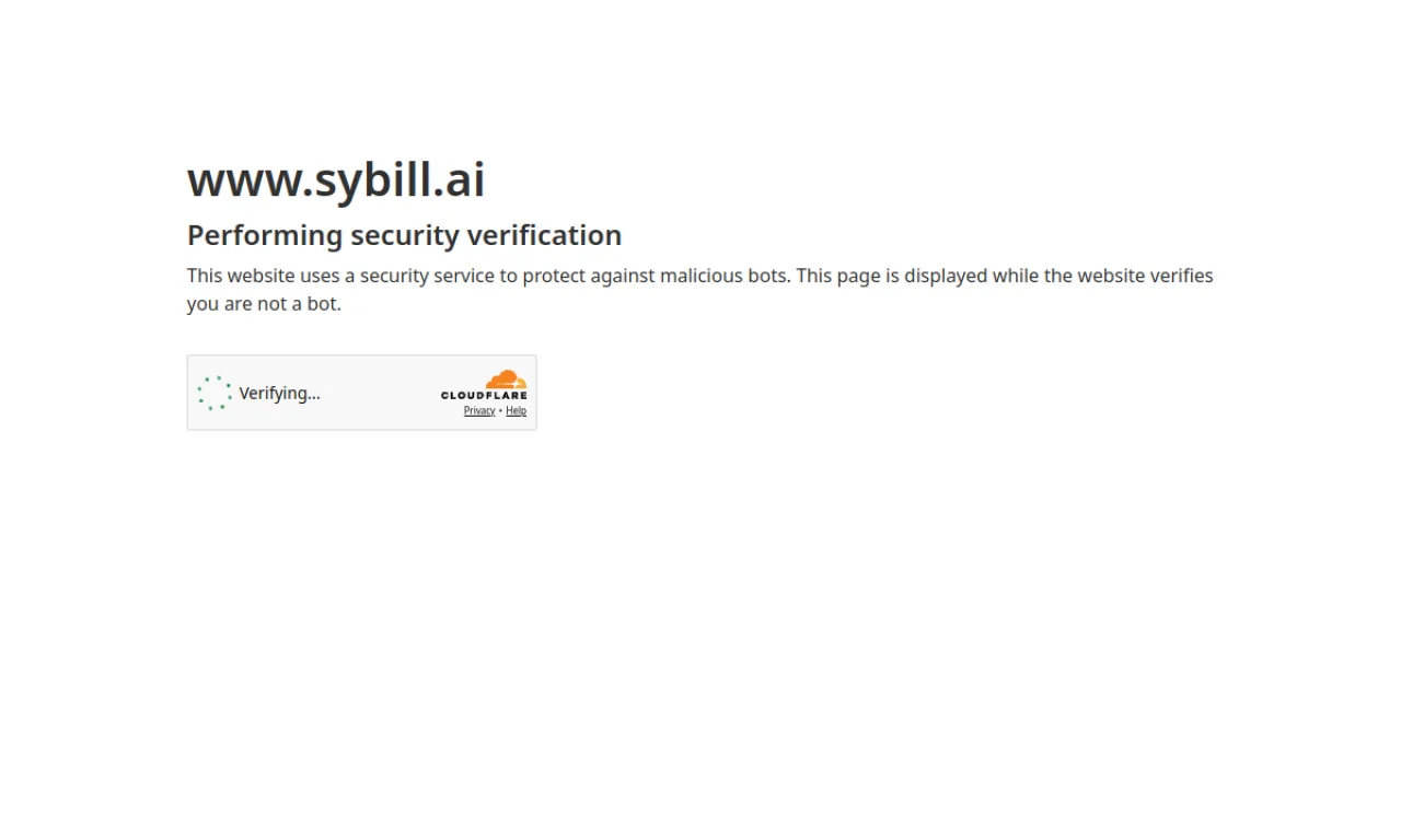 Screenshot of Sybill website