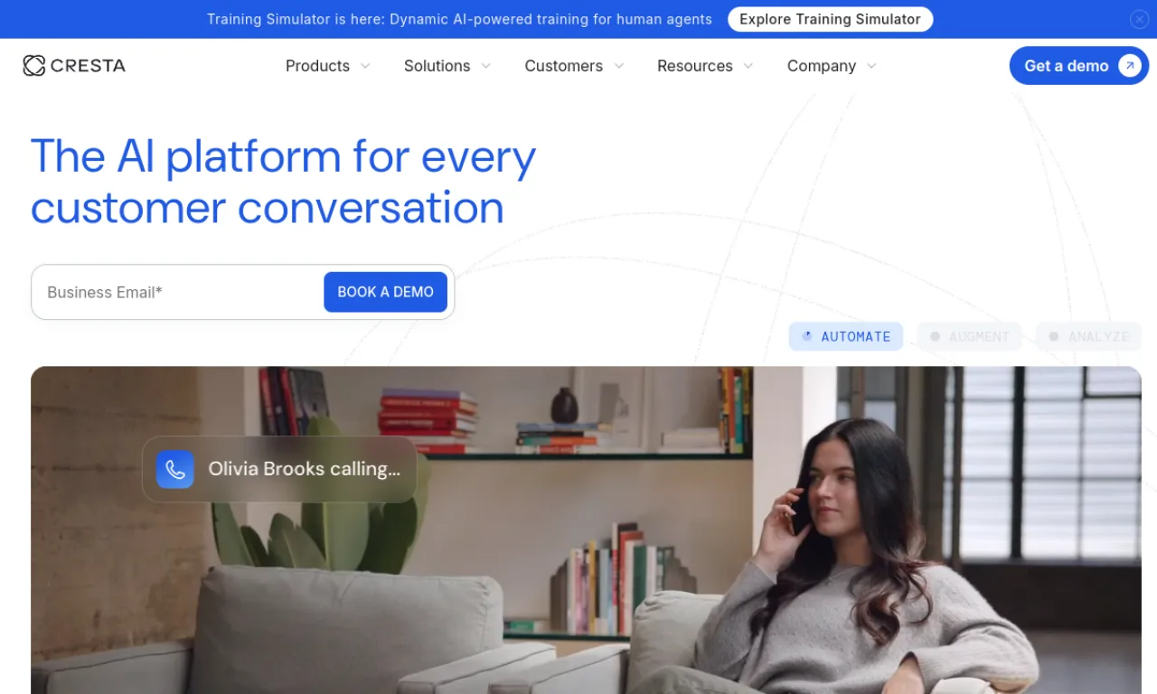 Screenshot of Cresta Copilot website