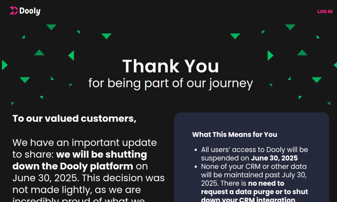 Screenshot of Dooly website
