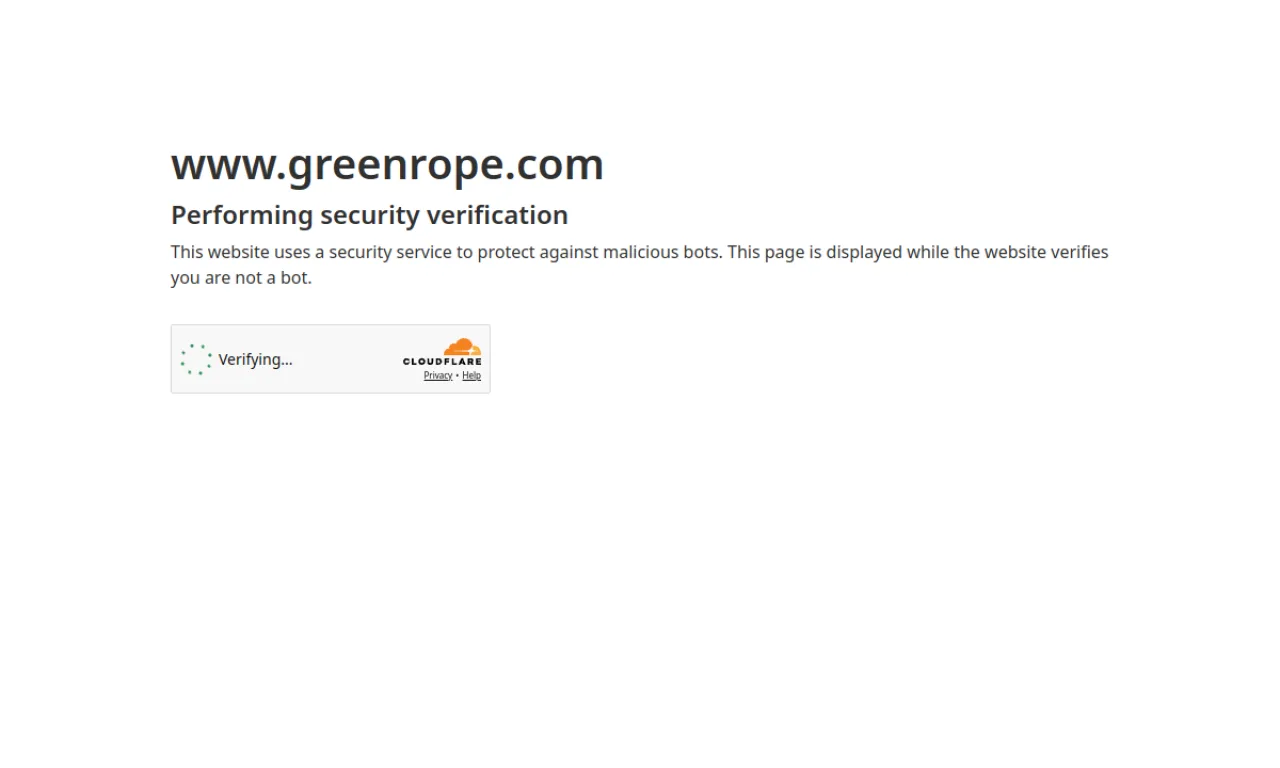 Screenshot of GreenRope website