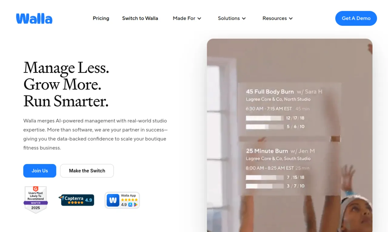 Screenshot of Walla website
