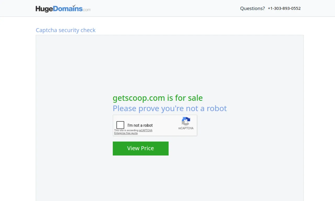 Screenshot of Scoop website