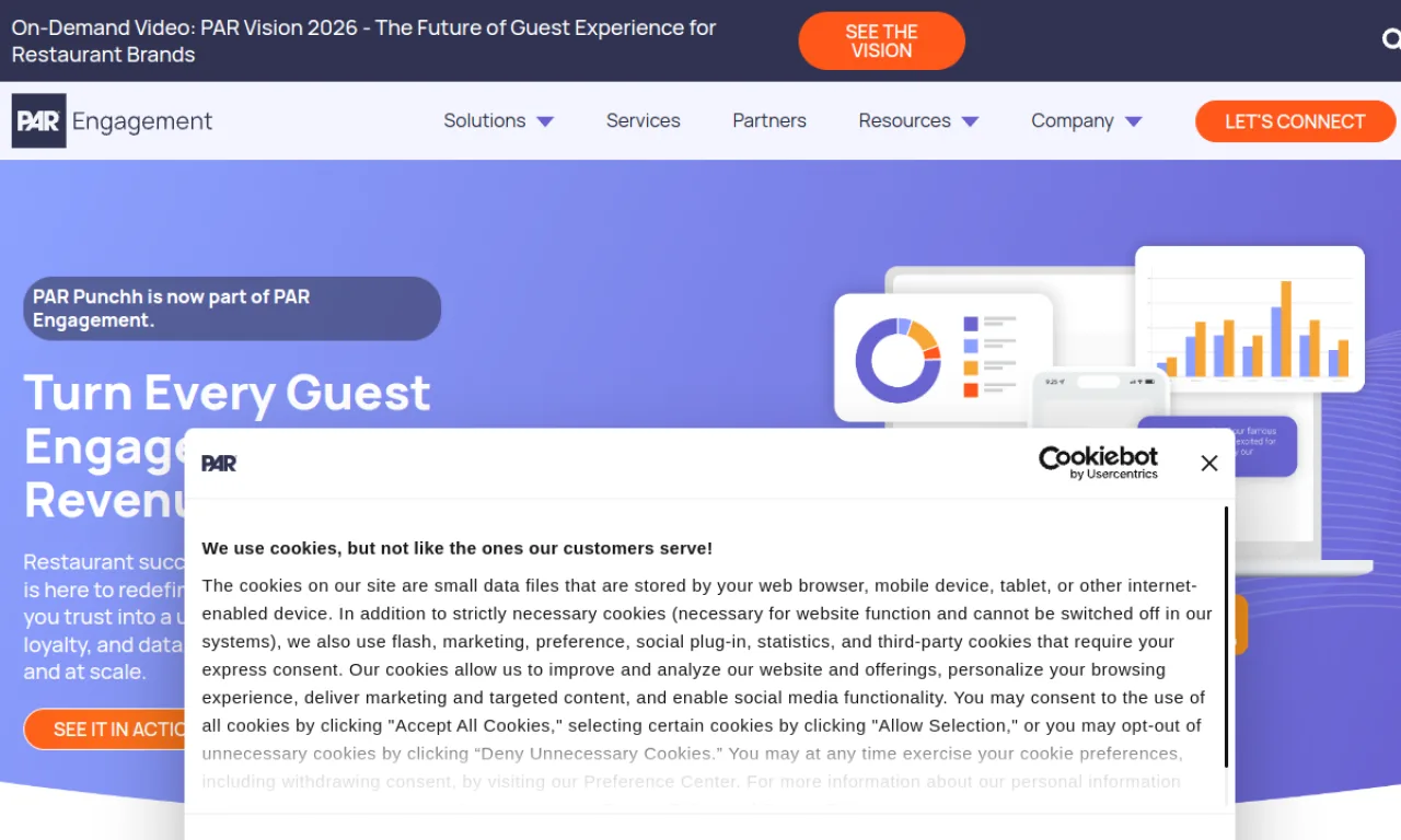 Screenshot of Punchh (PAR) website