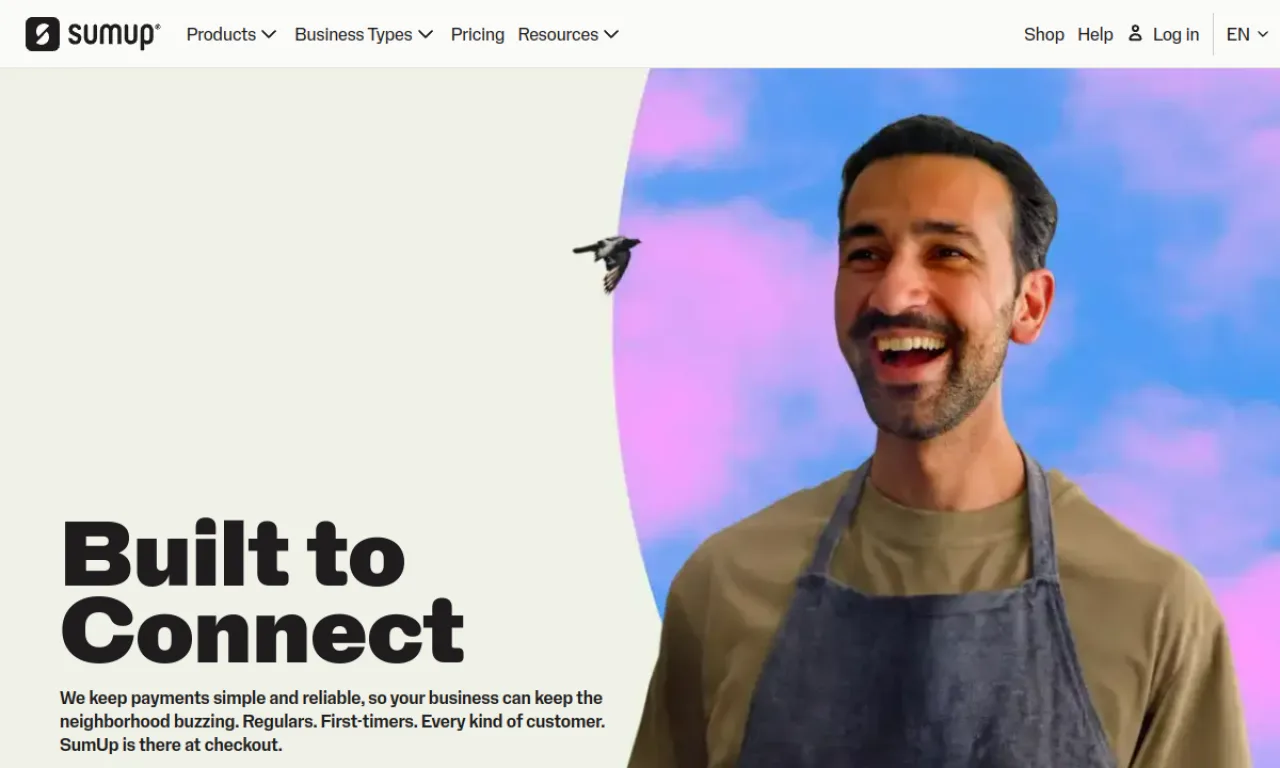 Screenshot of SumUp website