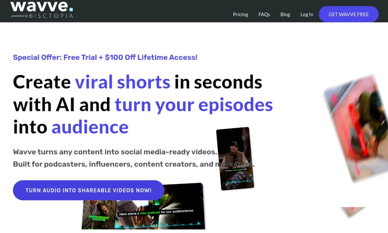 Screenshot of Wavve website