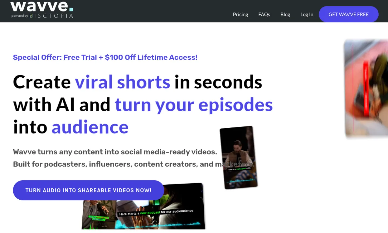 Screenshot of Wavve website