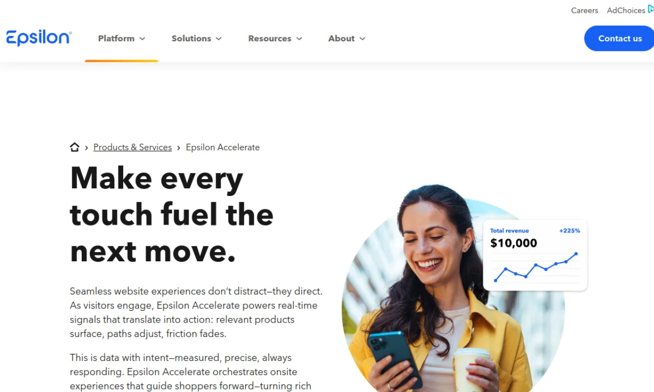 Screenshot of Yieldify website