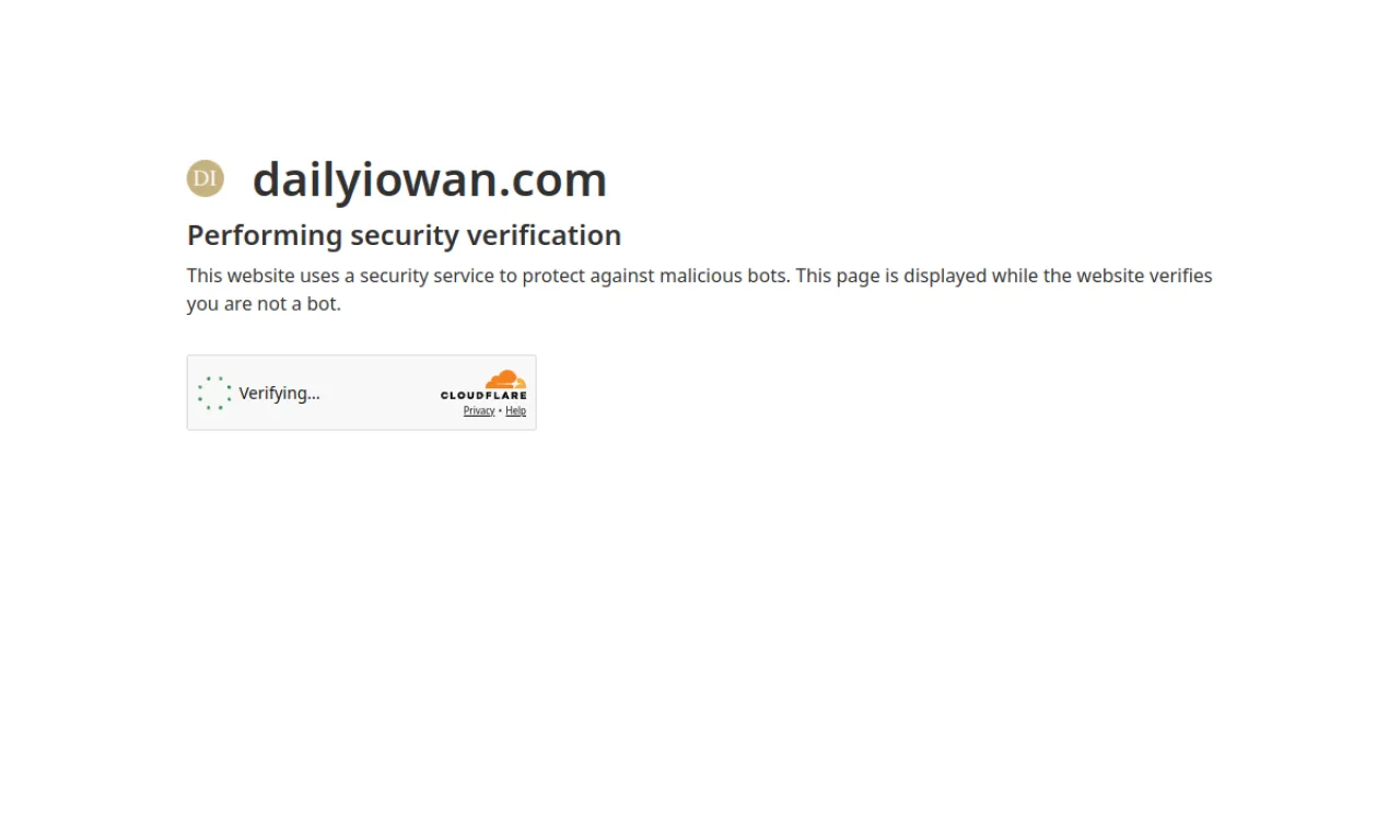 Screenshot of Dailyiowan website
