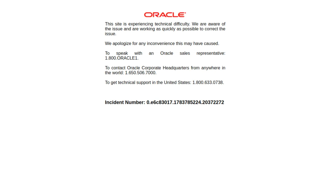 Screenshot of Oracle Incentive Compensation website