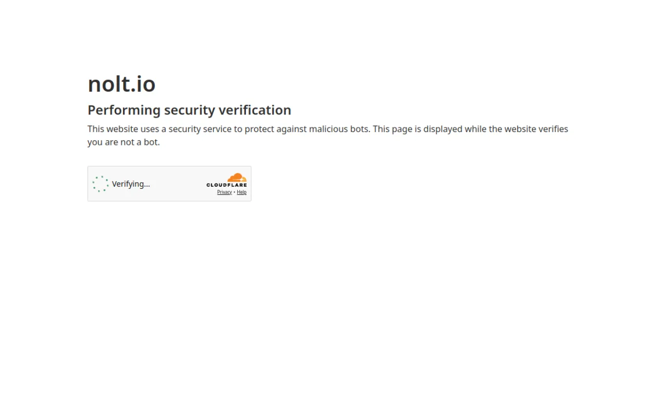 Screenshot of Nolt website