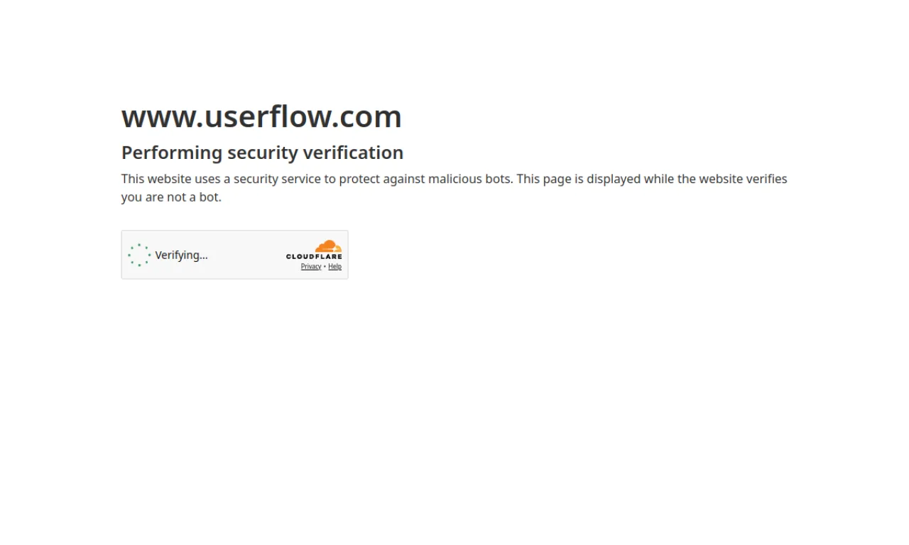 Screenshot of Userflow website