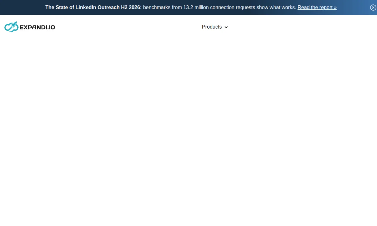 Screenshot of Expandi website