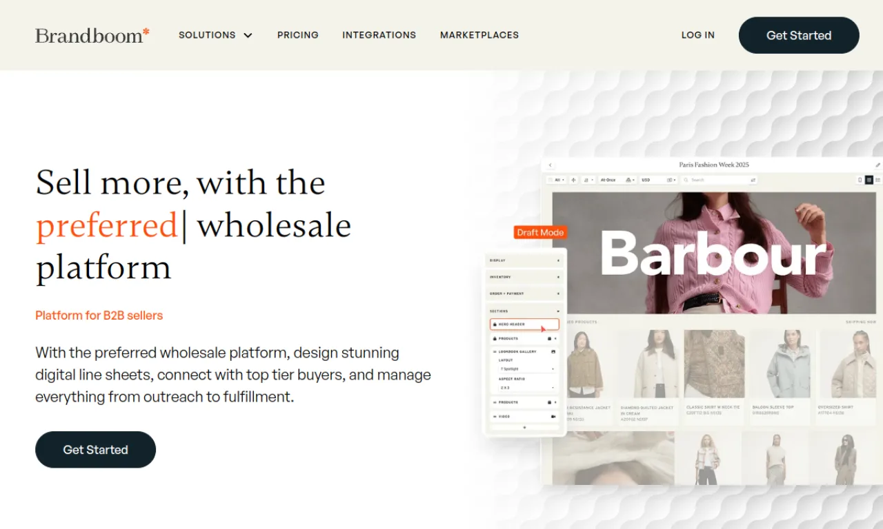 Screenshot of Brandboom website