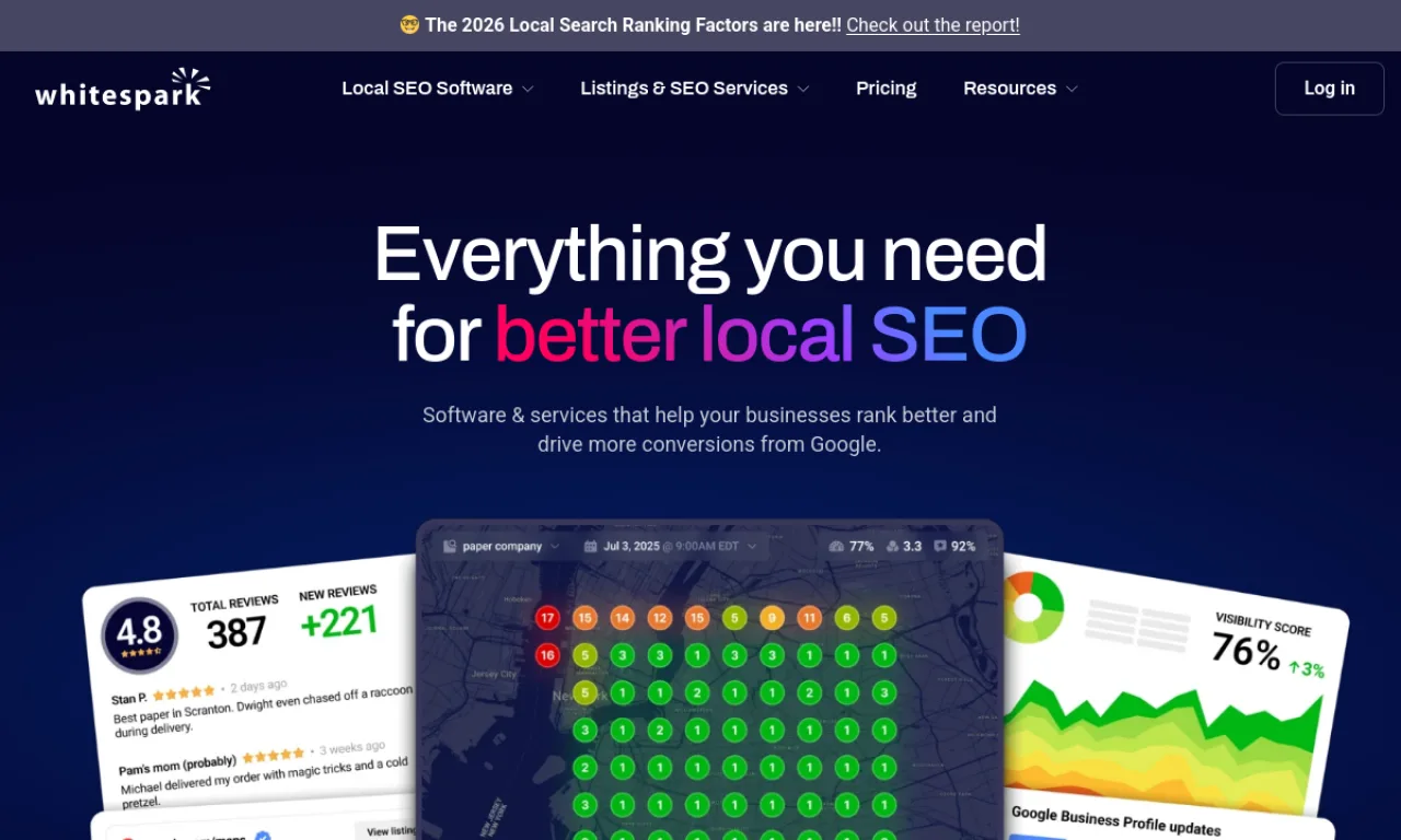 Screenshot of Whitespark website