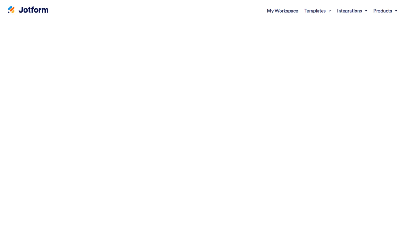 Screenshot of Jotform website