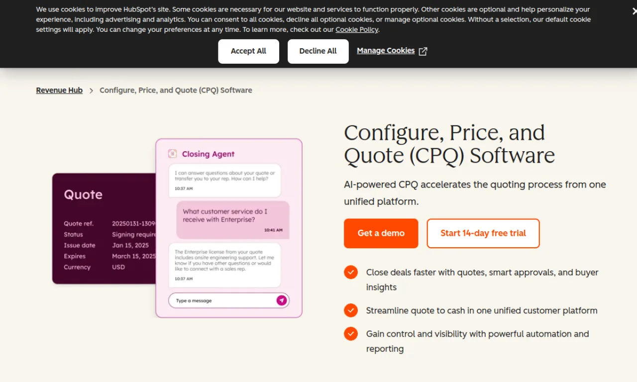 Screenshot of Cacheflow website