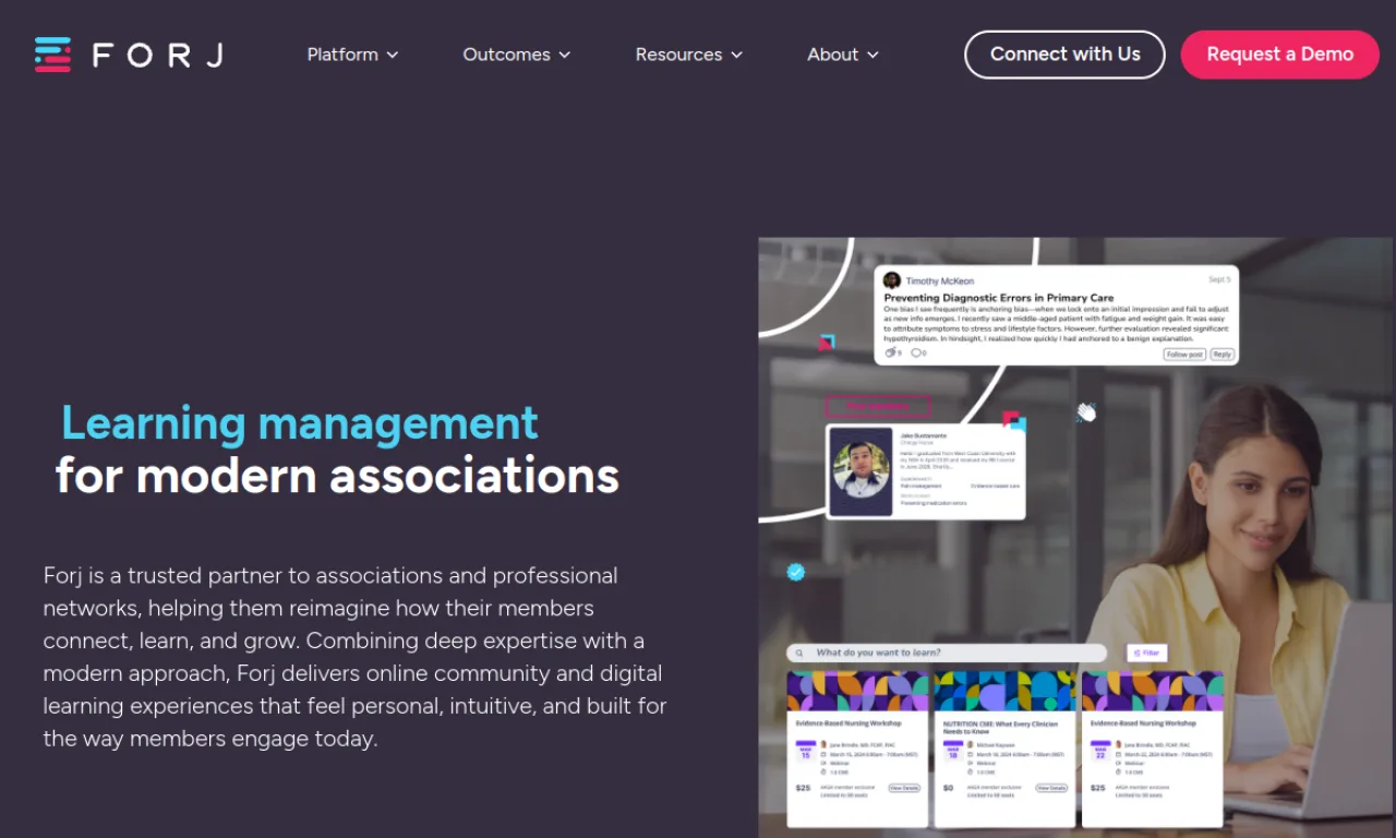Screenshot of Forj (formerly Mobilize/CMX) website