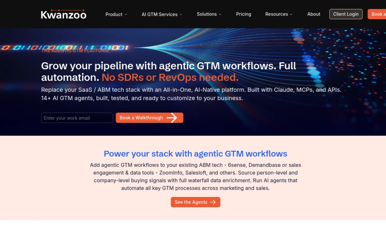 Screenshot of Kwanzoo website