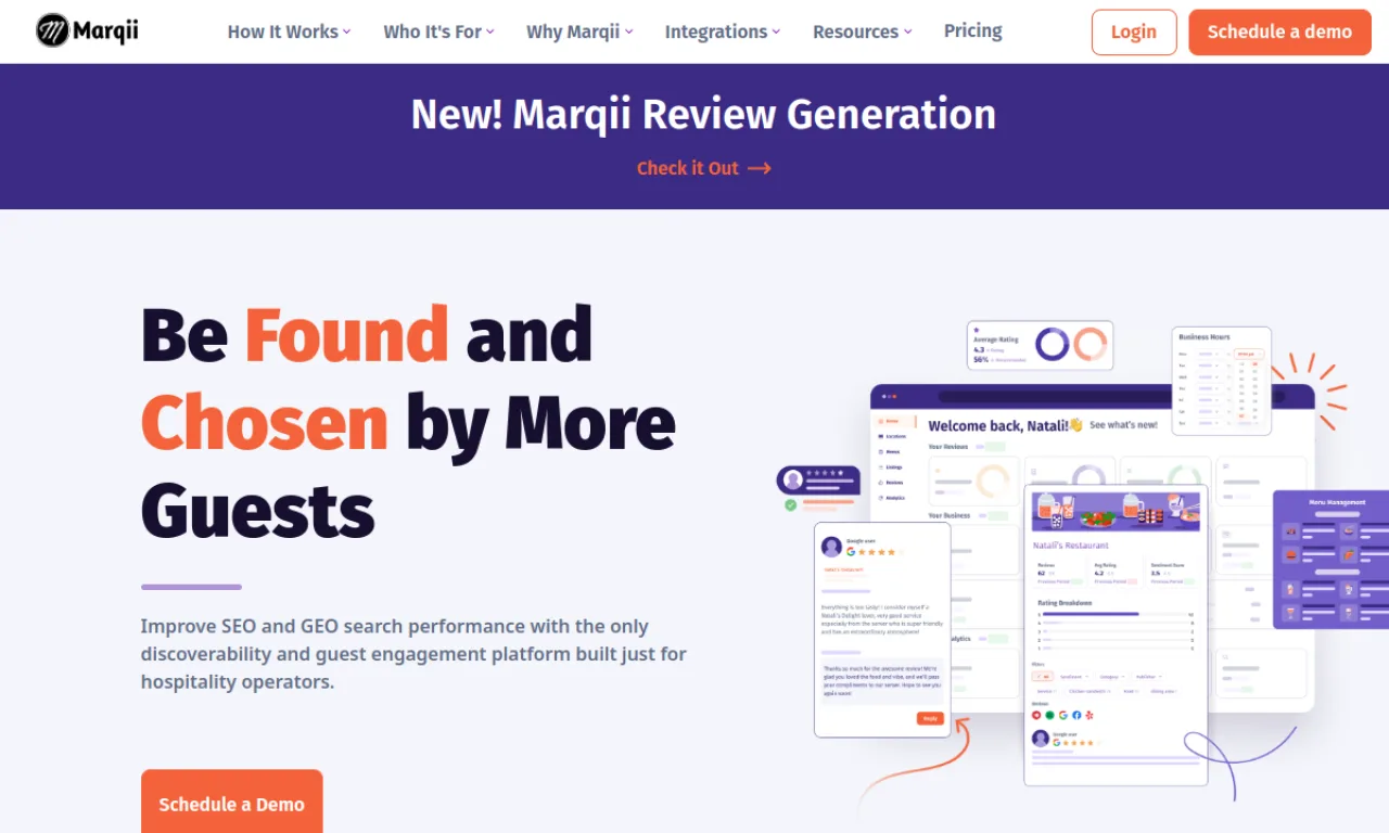 Screenshot of Marqii website