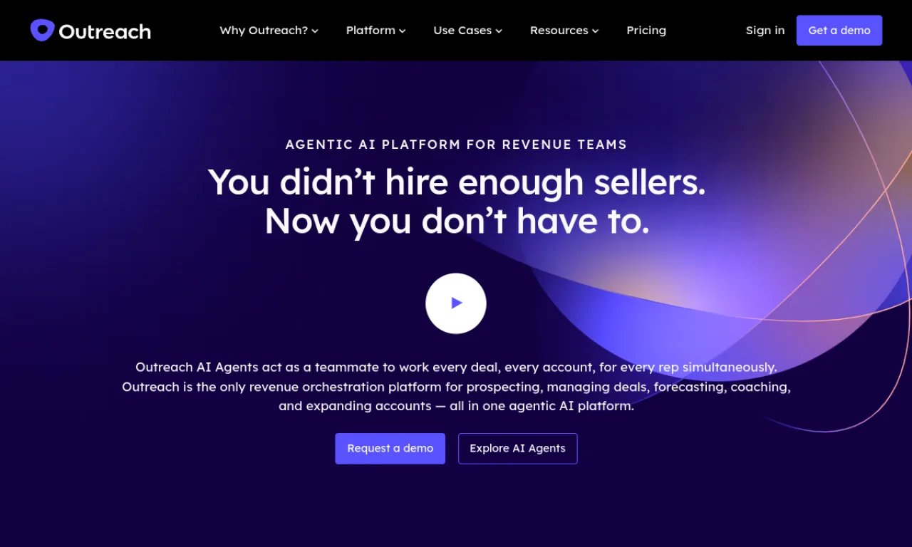 Screenshot of Outreach website
