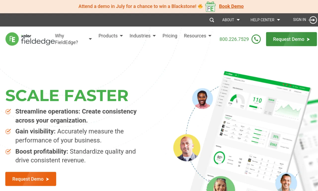 Screenshot of FieldEdge website