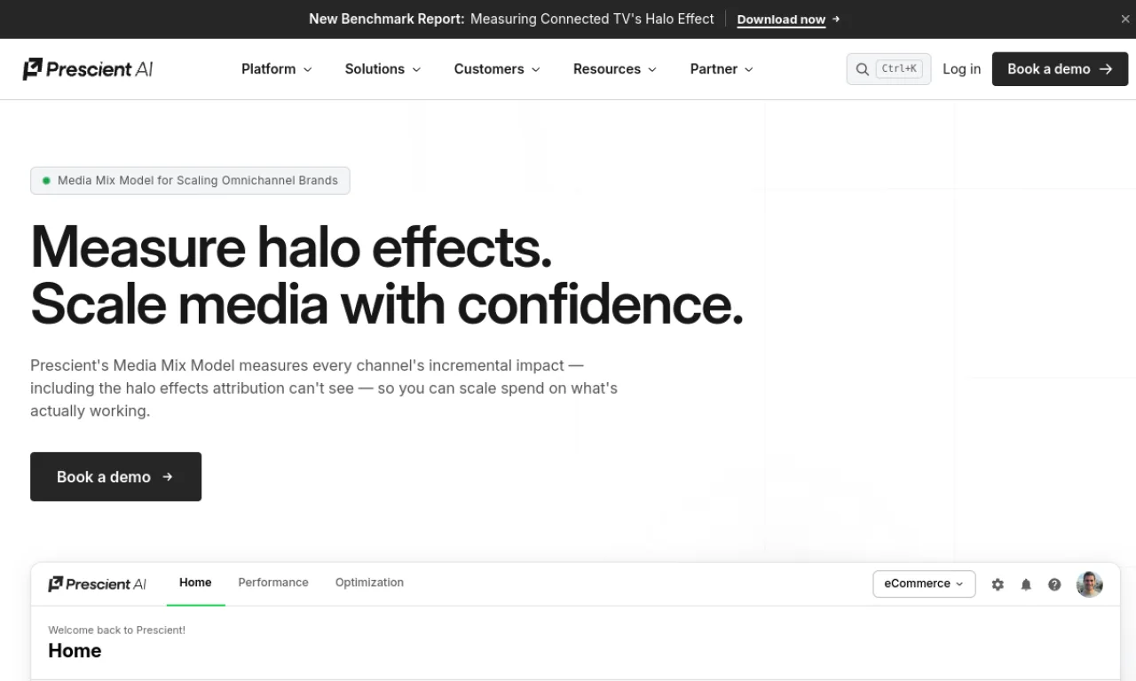 Screenshot of Provalytics / Prescient AI website