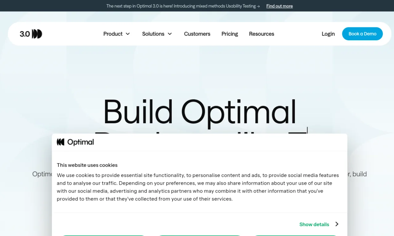 Screenshot of Optimal Workshop website