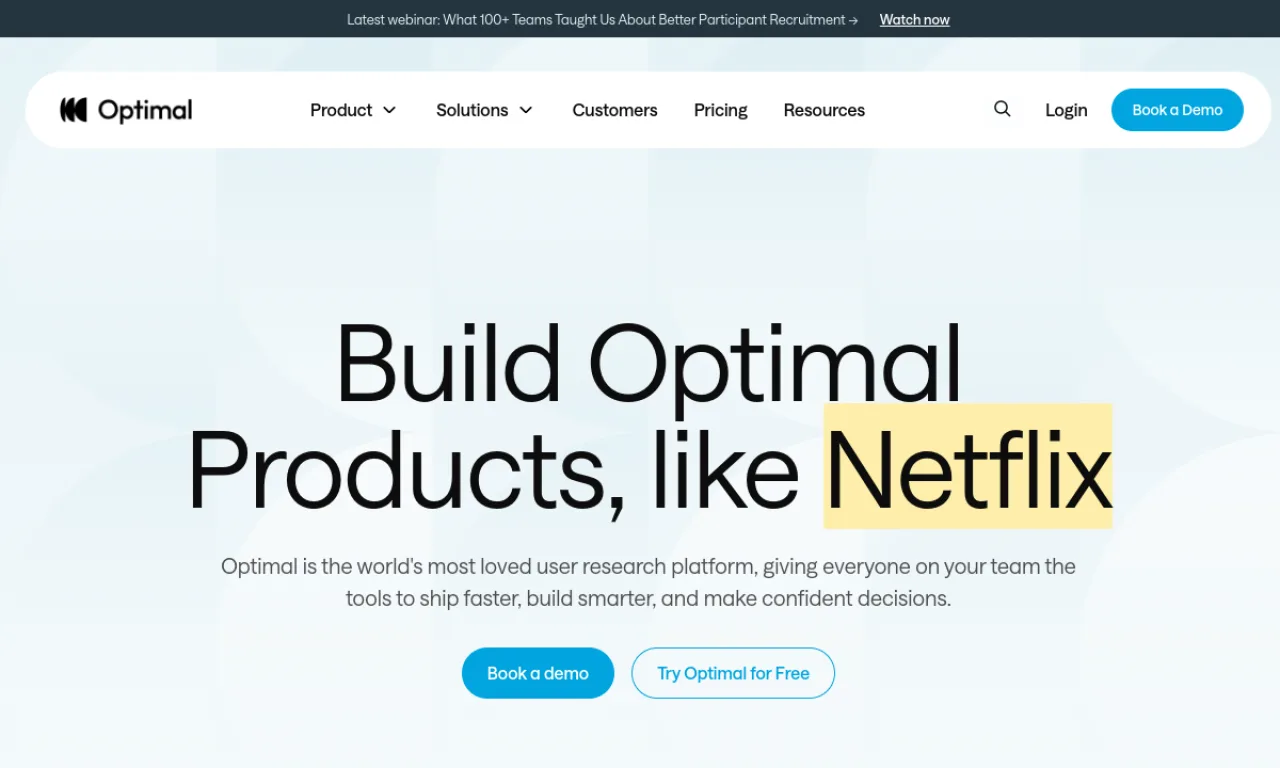 Screenshot of Optimal Workshop website