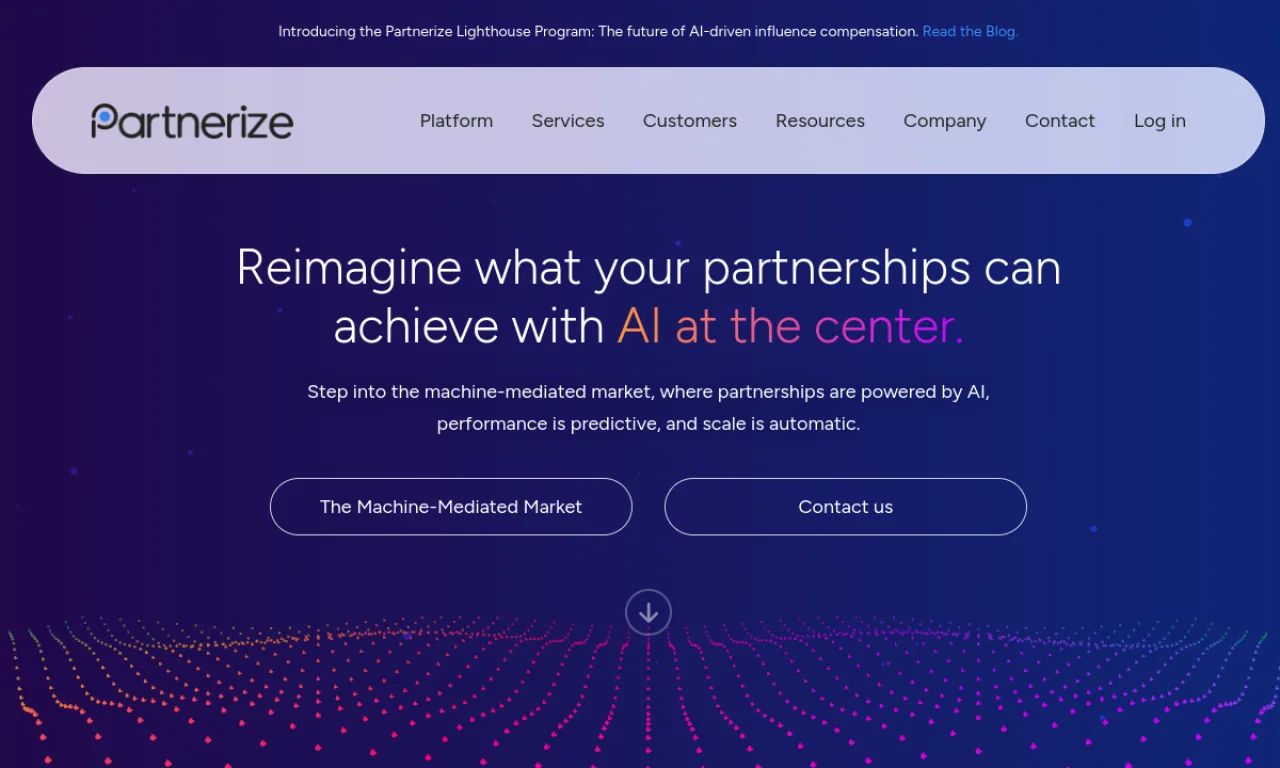 Screenshot of Pepperjam (Partnerize) website