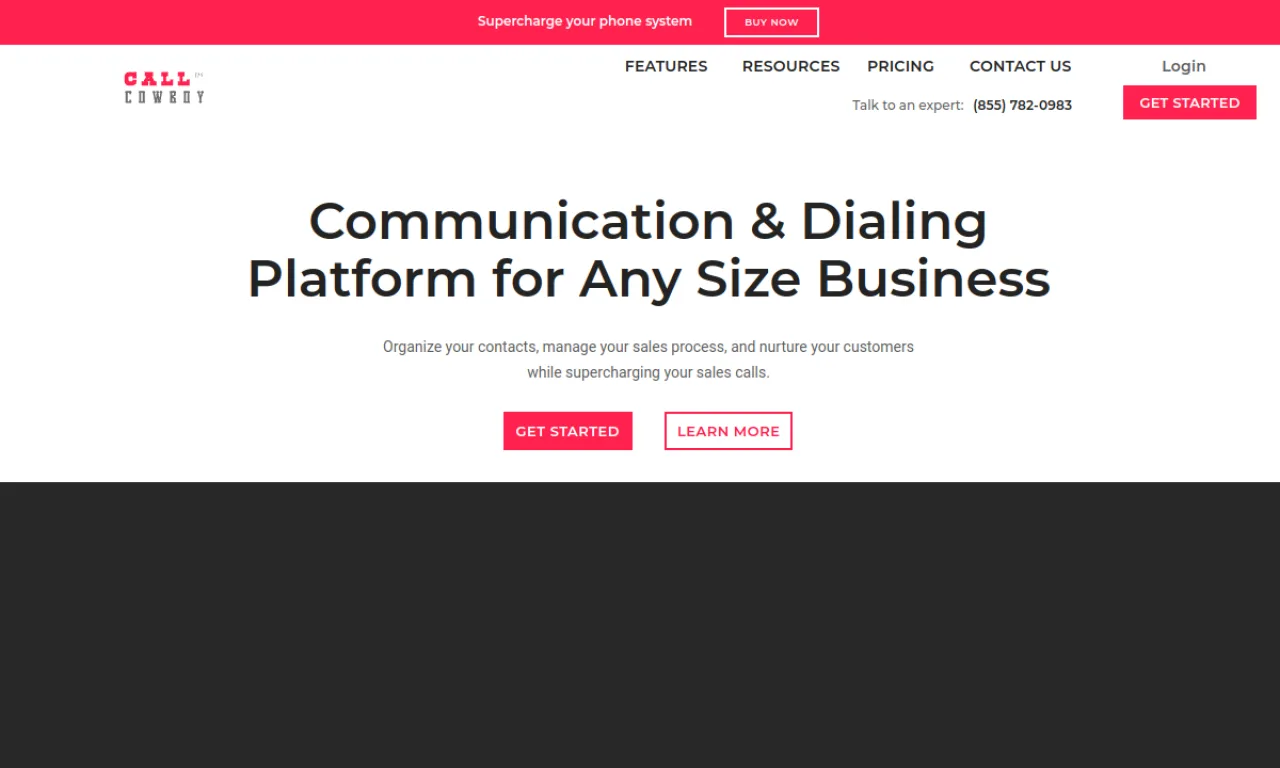 Screenshot of Calley / Call Cowboy website