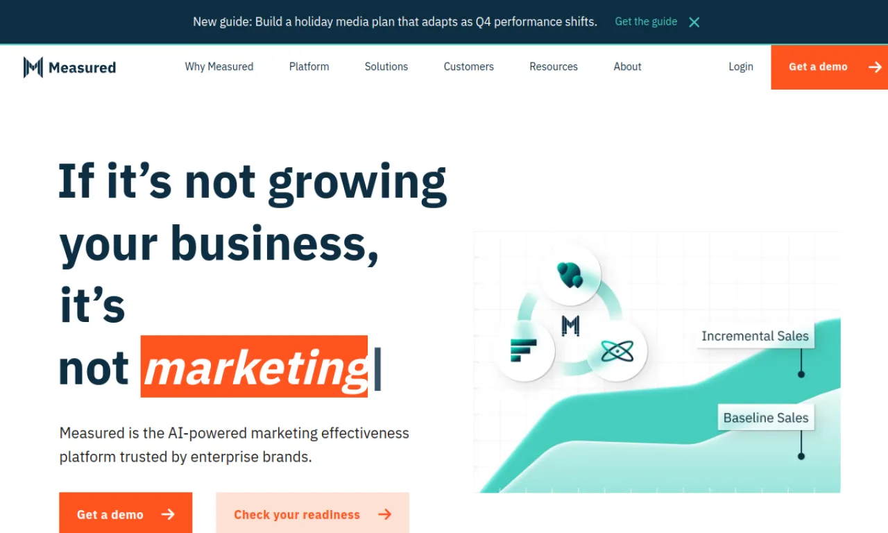 Screenshot of Measured website