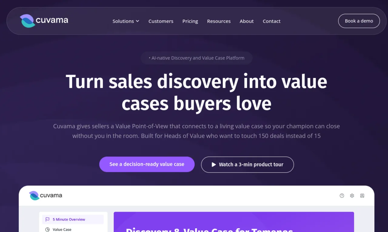 Screenshot of Cuvama / Mediafly value website