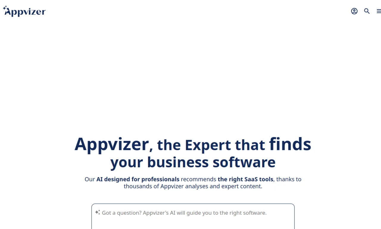 Screenshot of Appvizer website