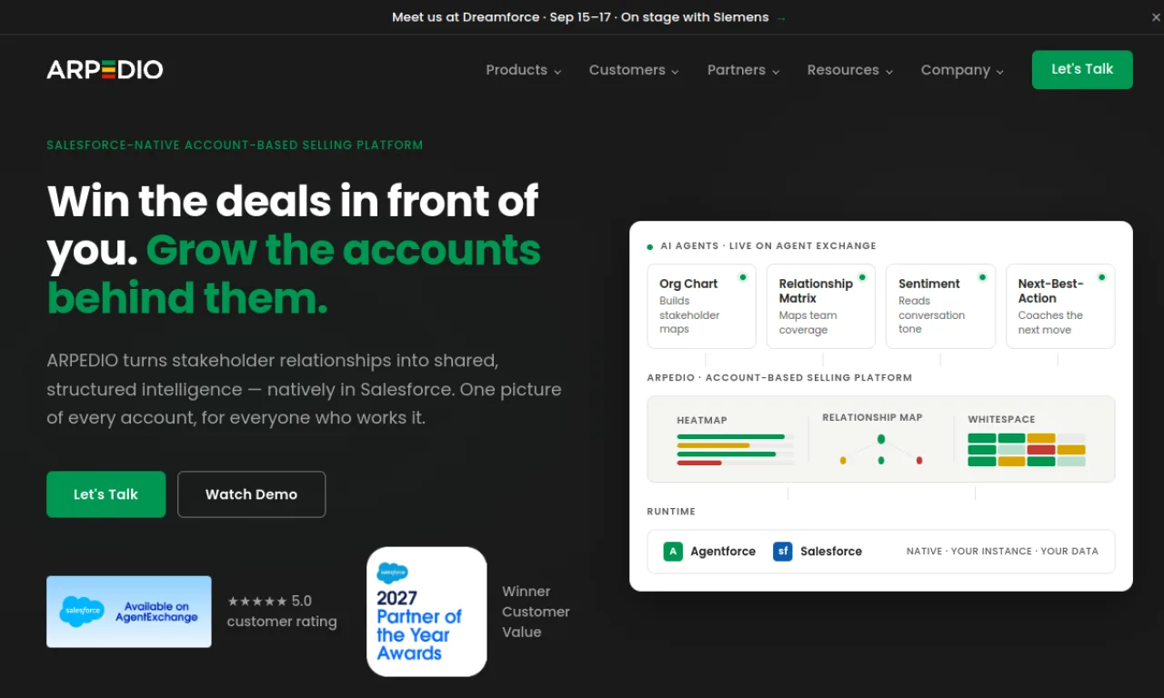 Screenshot of ARPEDIO website