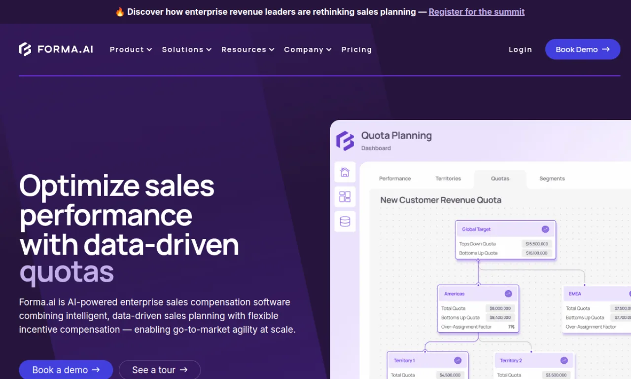 Screenshot of Forma.ai website