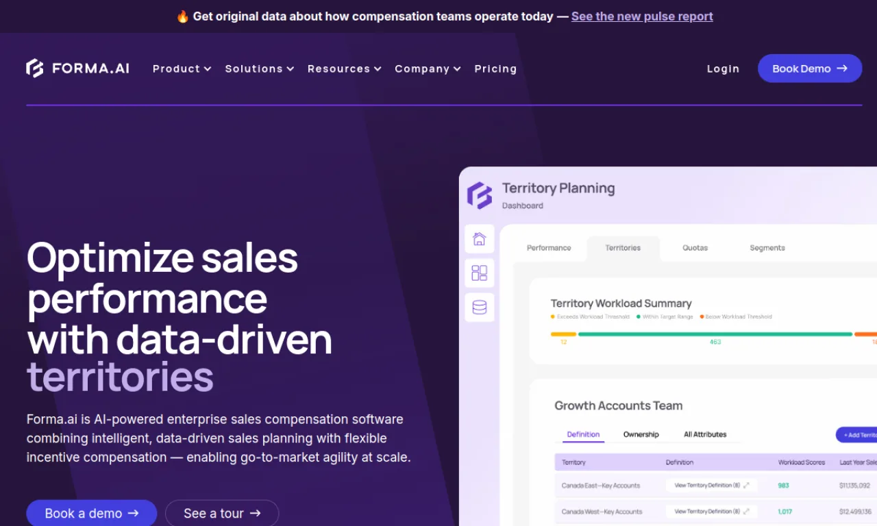 Screenshot of Forma.ai website