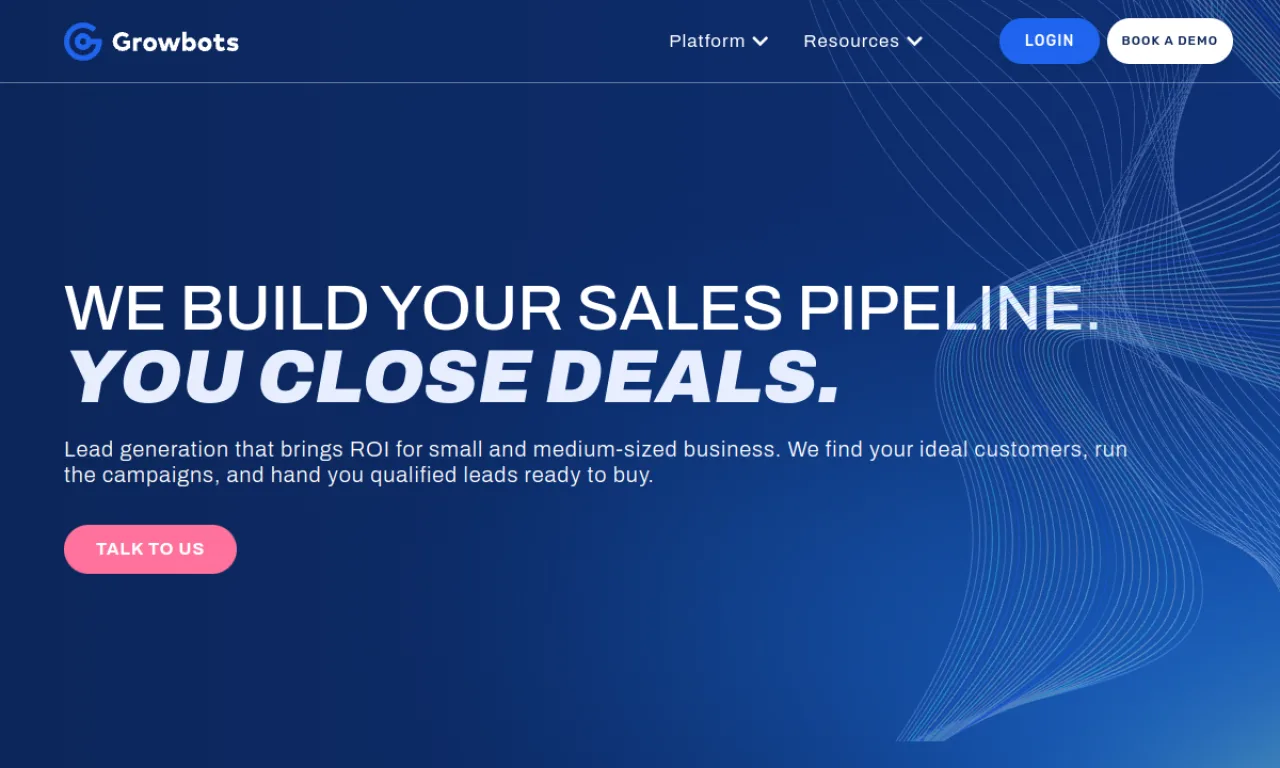 Screenshot of PersistIQ / Growbots website