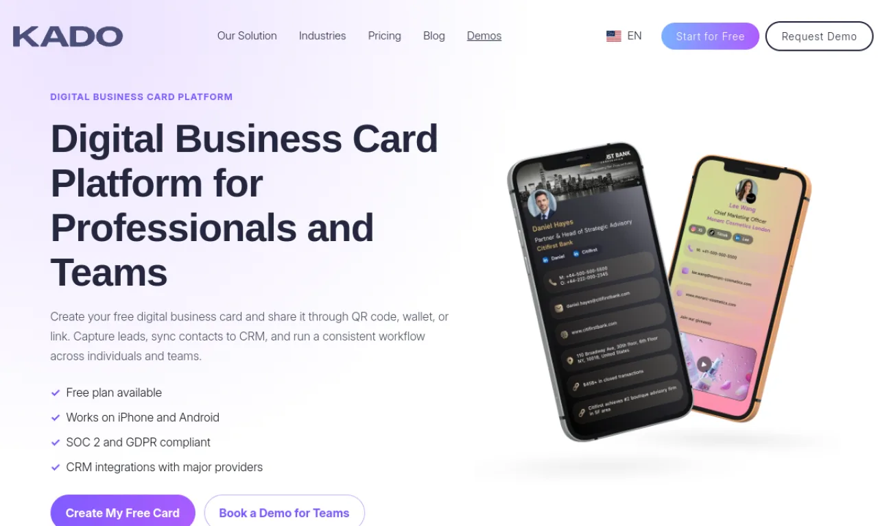 Screenshot of Kado / Wave website