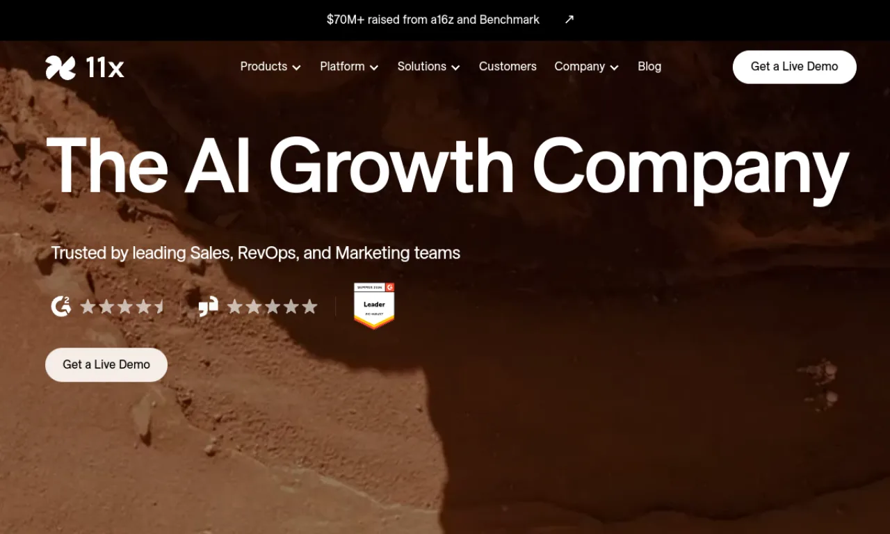 Screenshot of 11x (Alice) website
