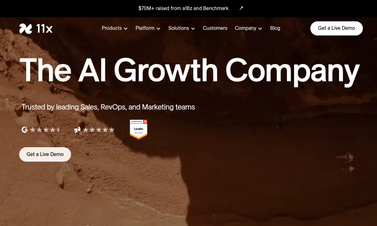 Screenshot of 11x (Alice) website