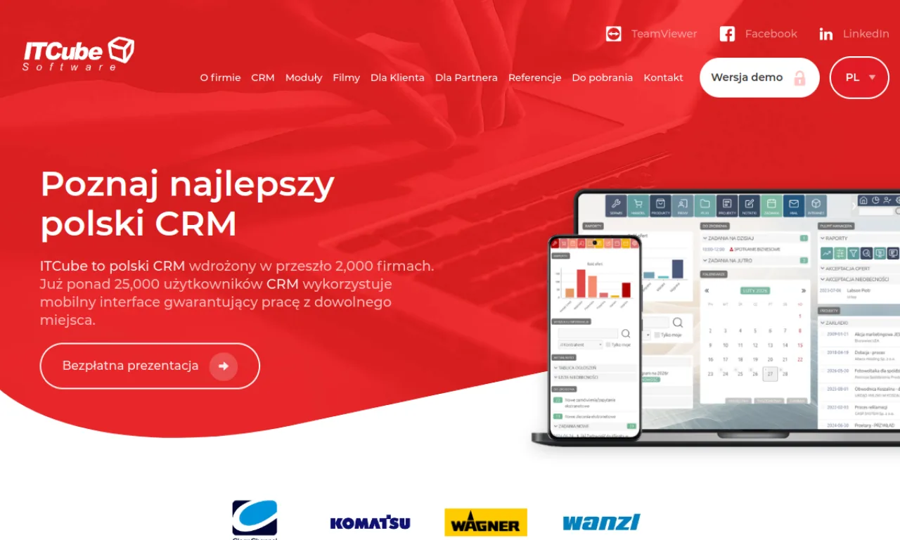 Screenshot of ITCube website