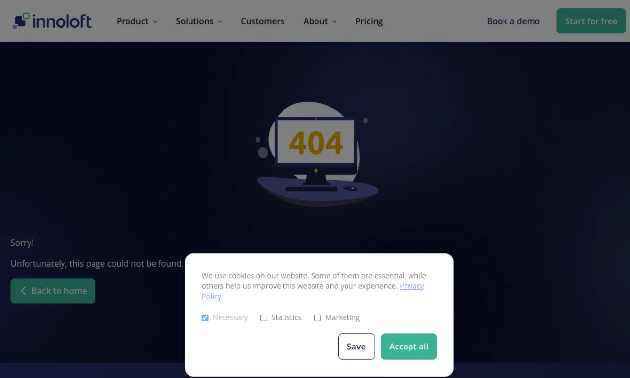 Screenshot of LoftOS website