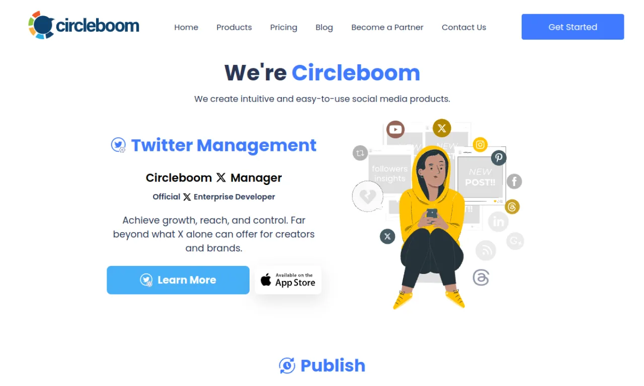 Screenshot of Circleboom website