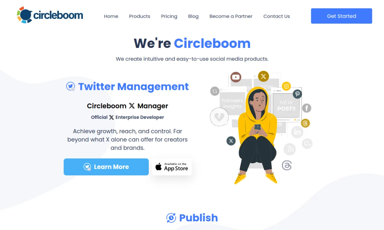 Screenshot of Circleboom website