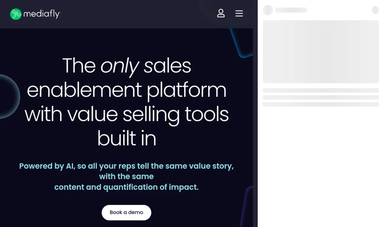 Screenshot of Mediafly Coach / Definitive website