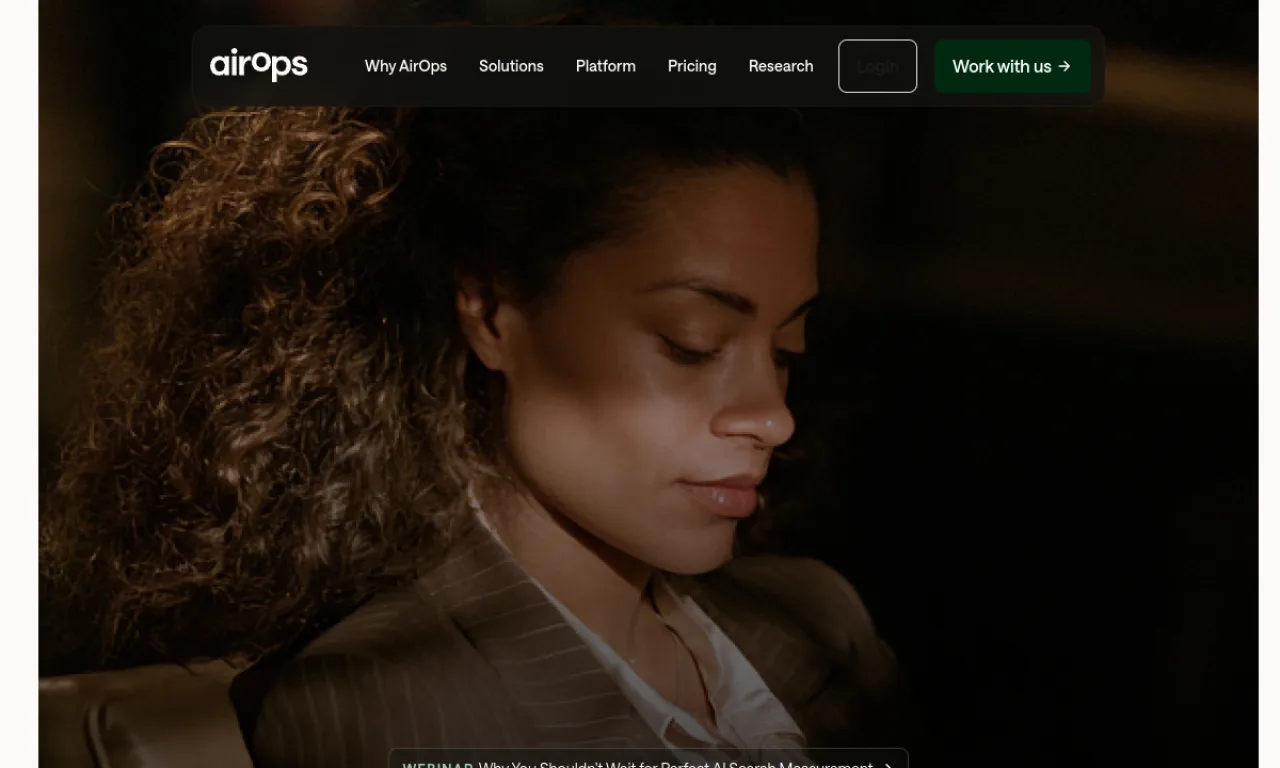 Screenshot of AirOps website