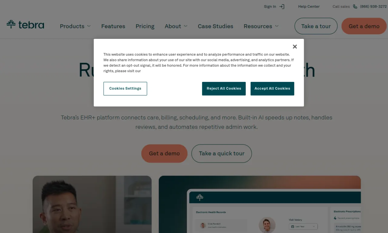 Screenshot of PatientPop website