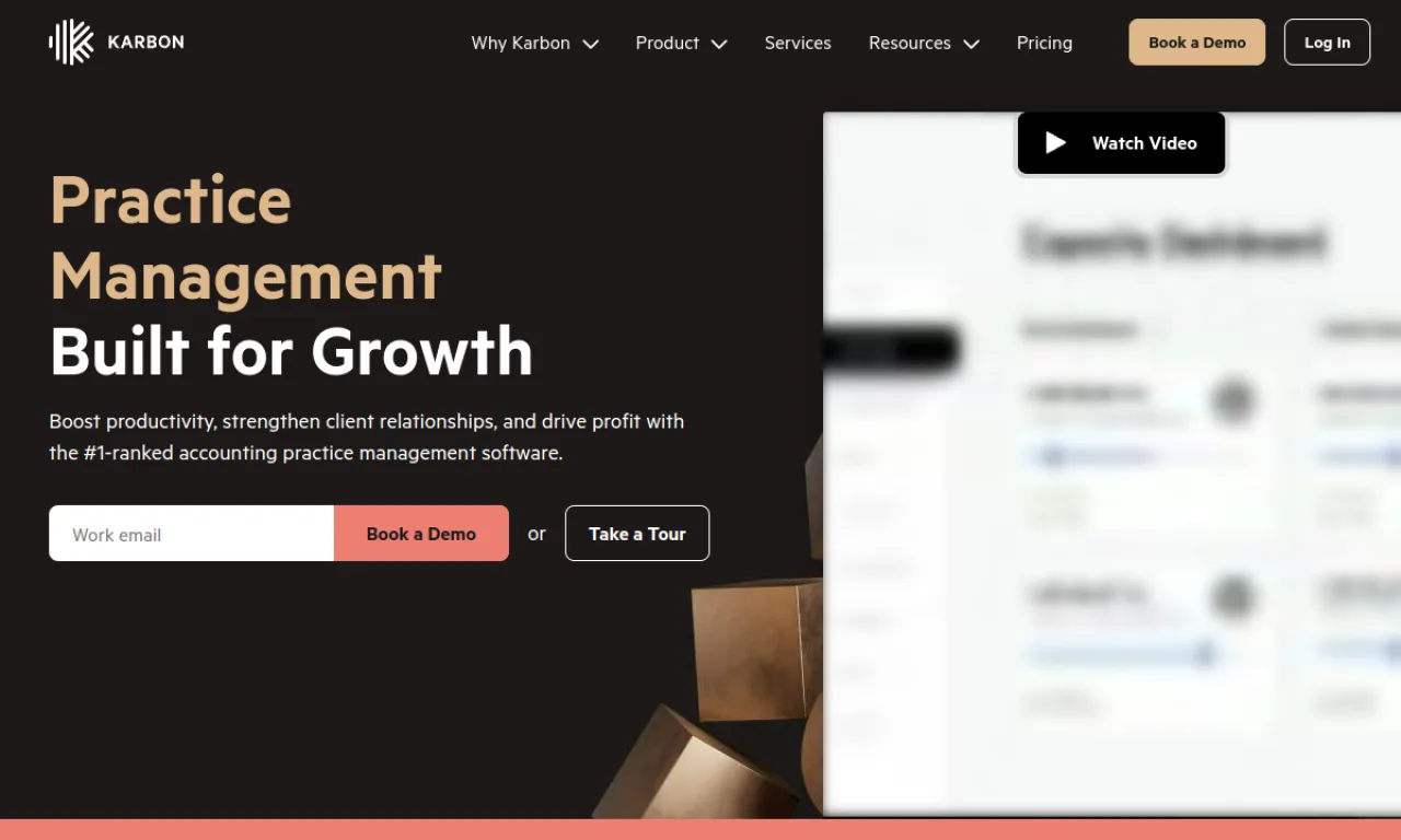 Screenshot of Karbon website