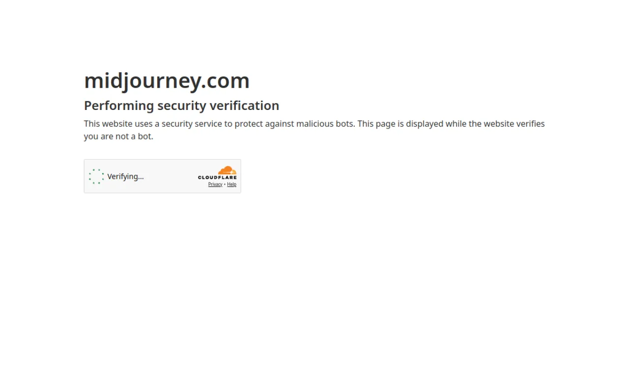 Screenshot of Midjourney website