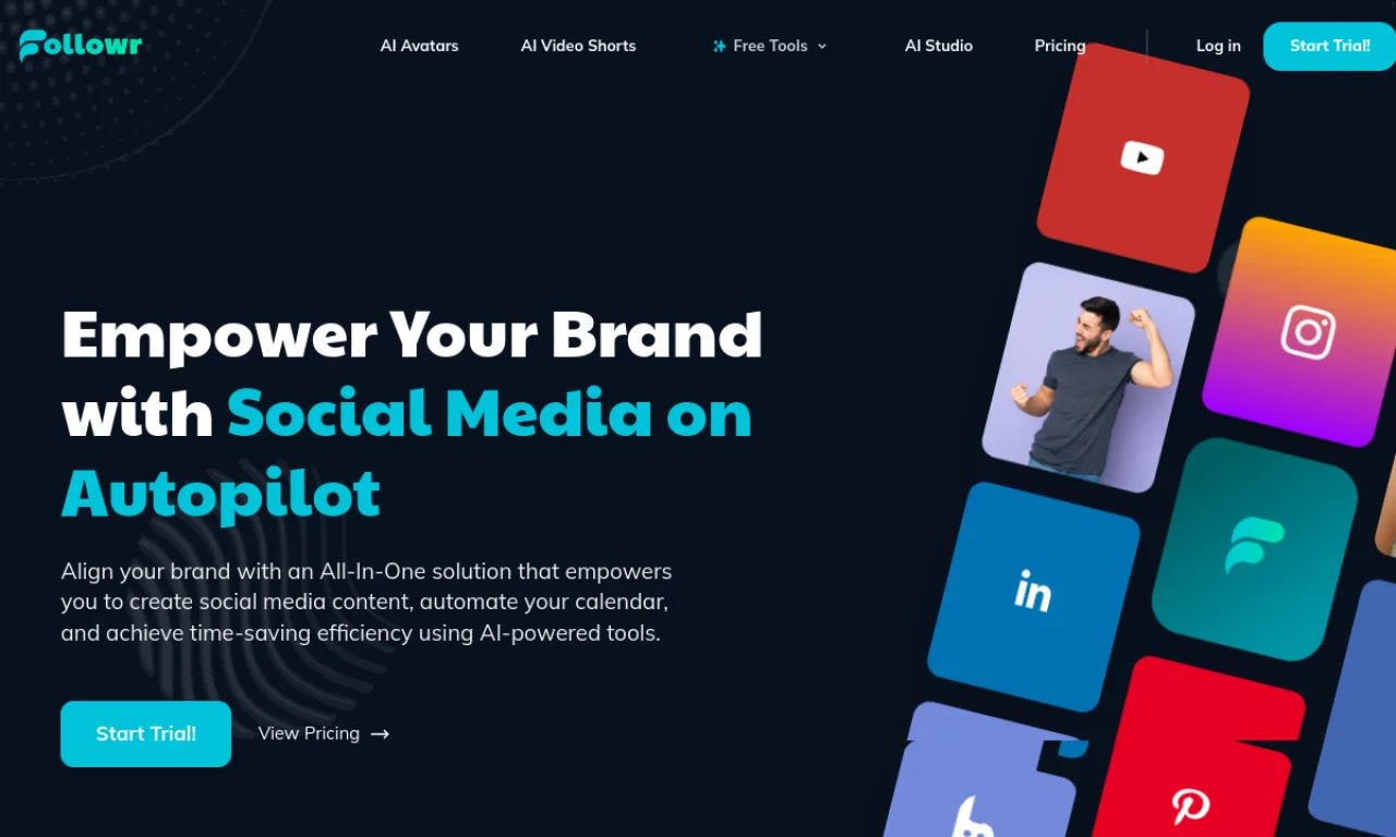 Screenshot of Followr / Vista Social AI website